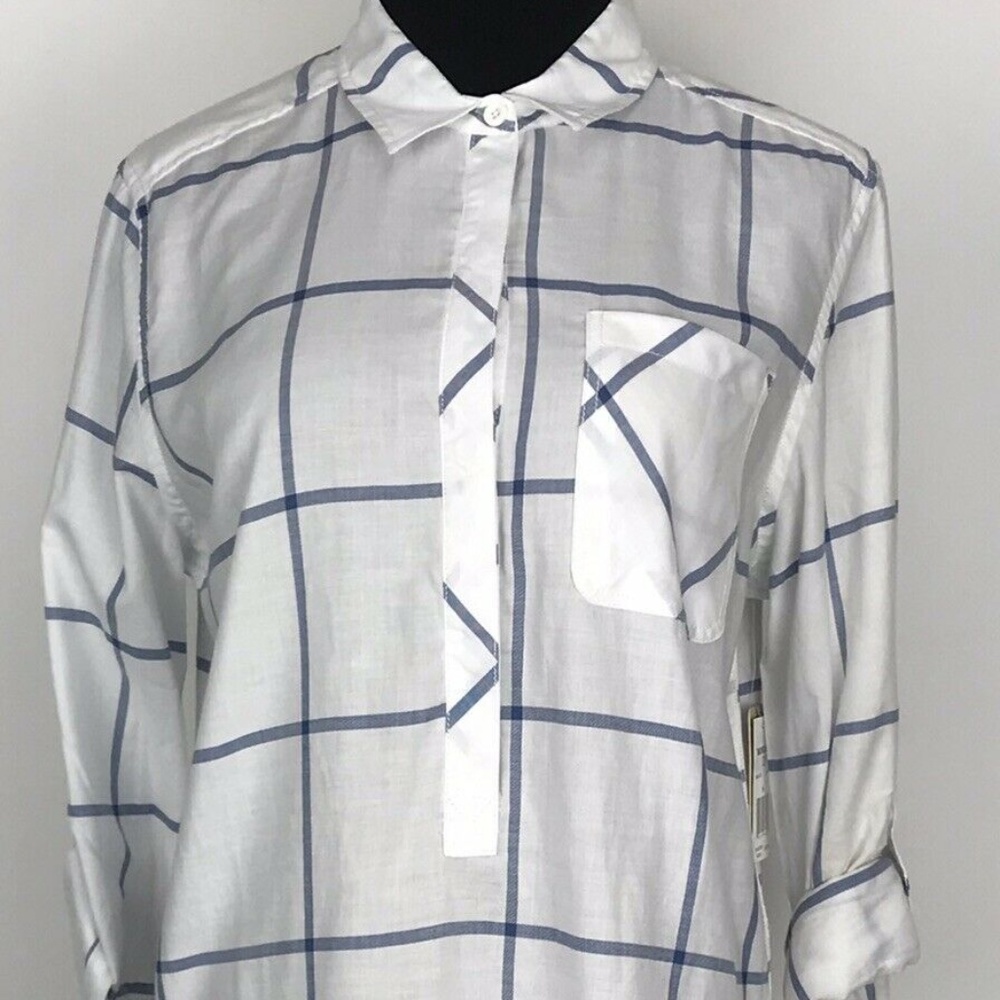 North River‎ Womens Plaid Shirt Dress High Low M